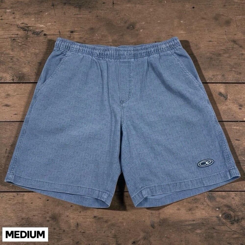 Vintage 90’s Ocean Pacific Shorts Men’s MED Gray Abstract Pattern Cotton Summer
